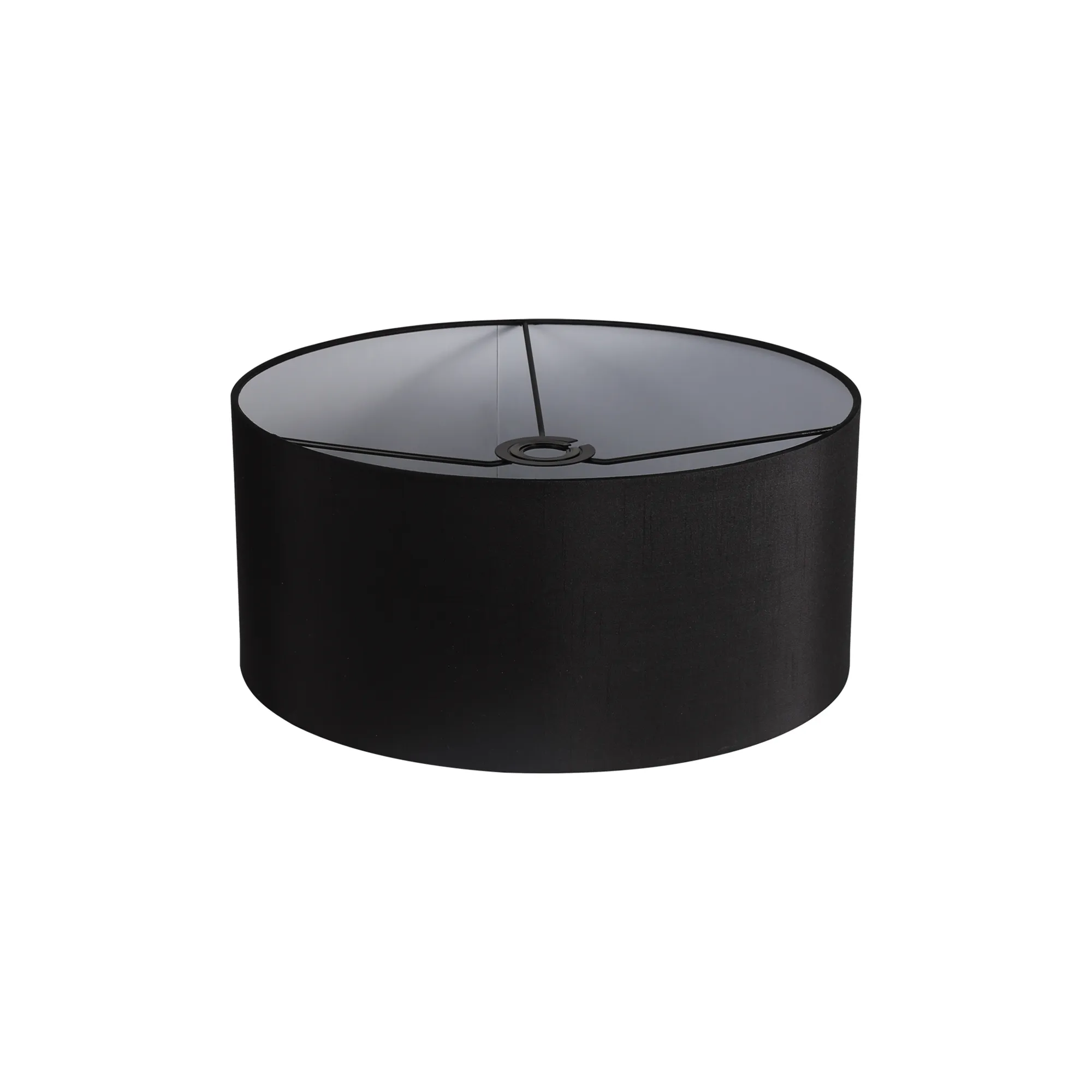 D0048  Sigma Cylinder 40cm Faux Silk Shade Black, White